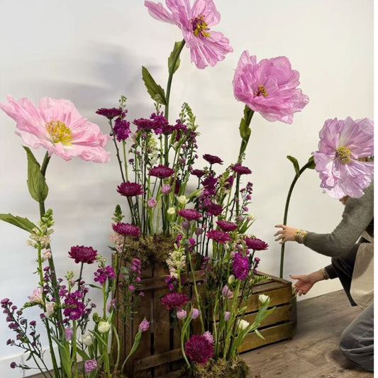 FLORES GIGANTES DE TELA |ARRIENDO & PRODUCCIÓN