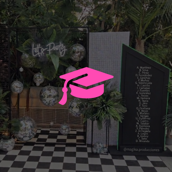 DECORACIÓN Y CABINAS PARA FIESTAS DE GRADUACIÓN CHILE