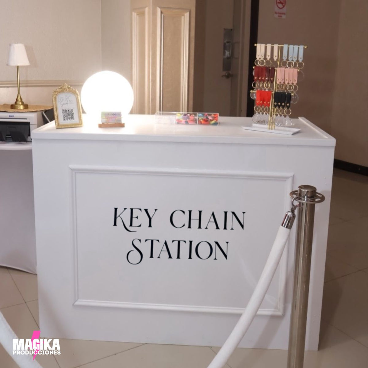 Keychain station , servicio tendencia 2026 para fiestas 