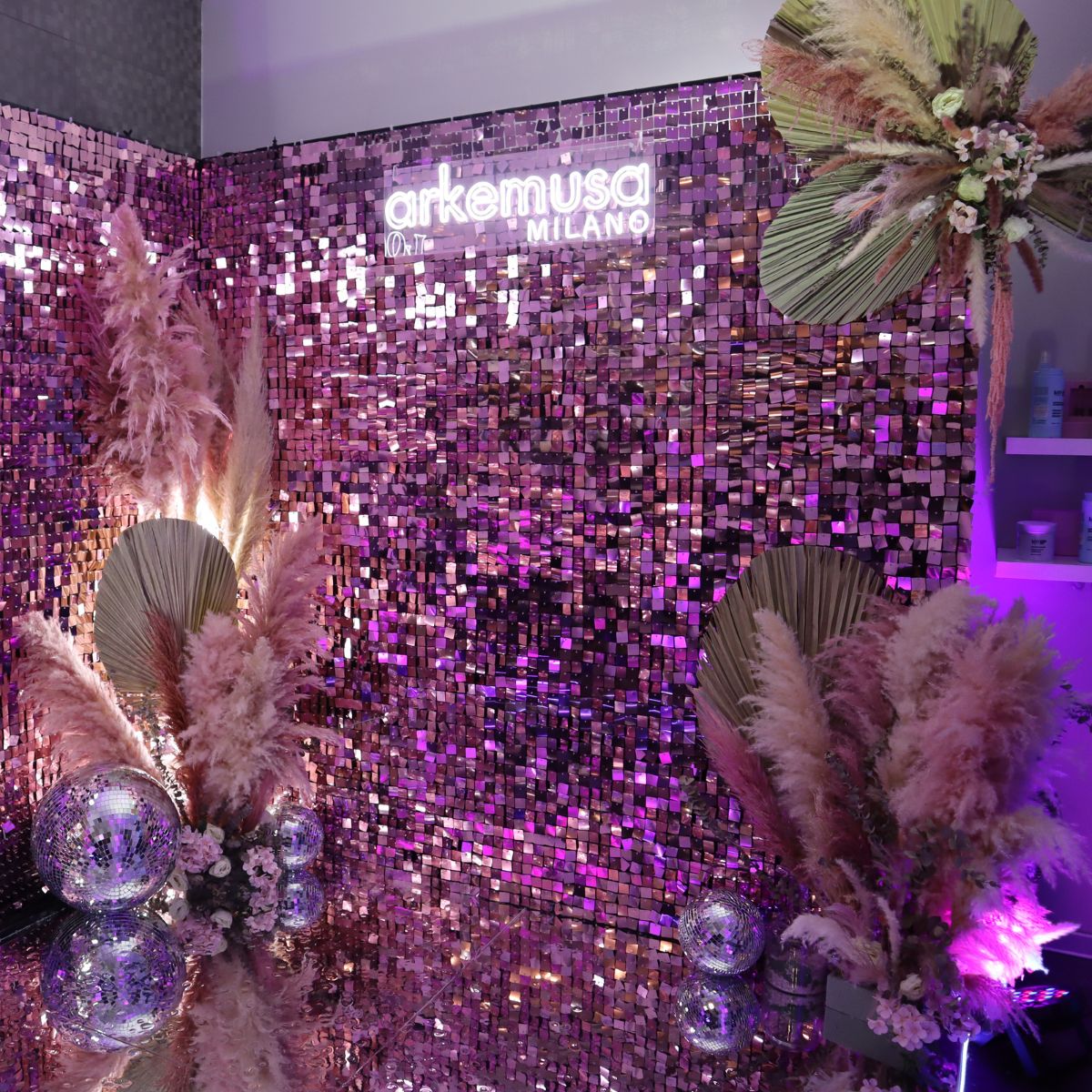 Esquina glamorosa para fiestas, eventos y aniversarios.